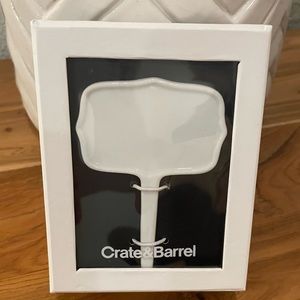 NEW IN BOX: Crate&Barrel Ceramic Cheese Markers (Set of 6)